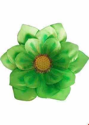 Hoa múa cầm tay hoa vải 3 lớp màu xanh lá