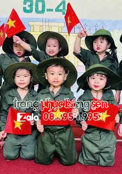 cho thuê đồ bộ đội trẻ em
