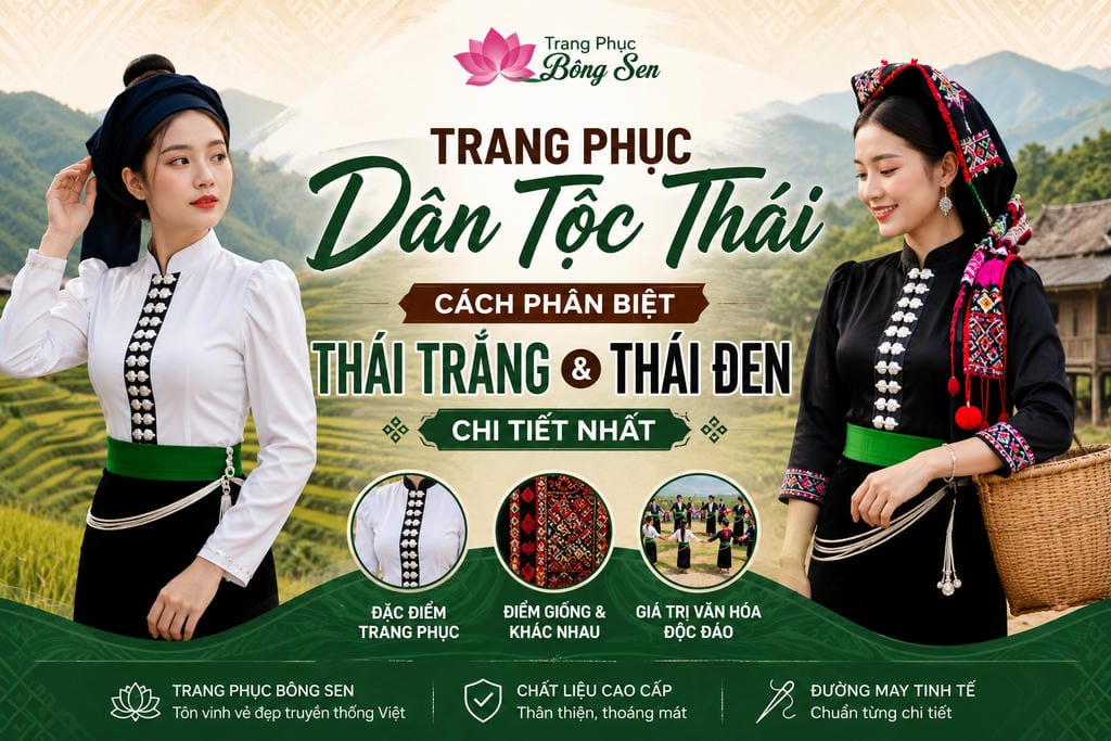 Trang Phục Dân Tộc Thái: Cách Phân Biệt Thái Trắng Và Thái Đen Chi Tiết Nhất