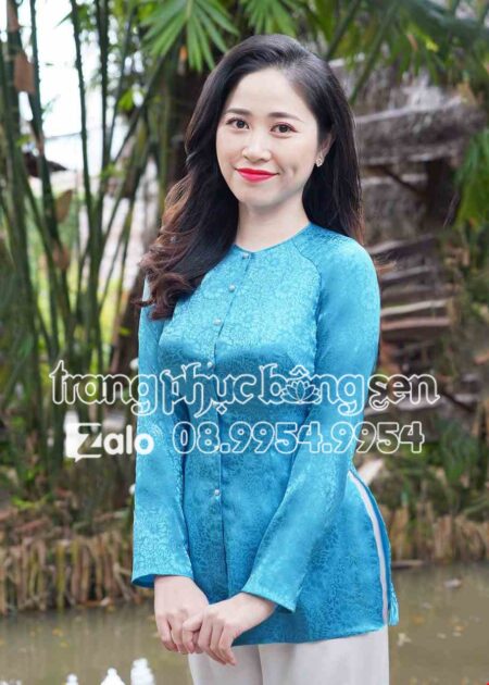 Áo bà ba nữ màu xanh biển