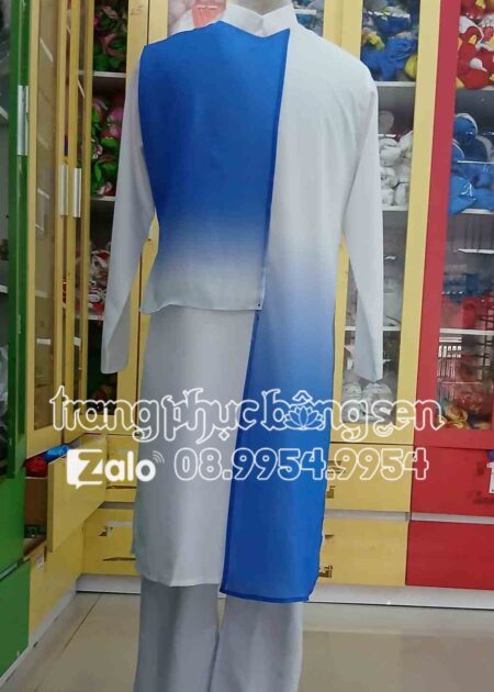 Áo dài nam múa hát màu xanh dương
