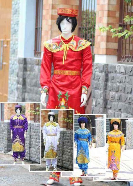 Áo dài tướng vẽ hoạ tiết