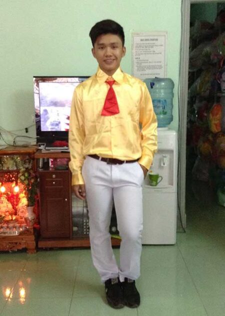 Áo sơ mi nam màu vàng