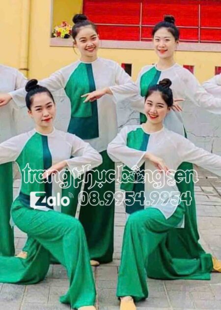 Đồng dao nhiều tà trắng xanh lá