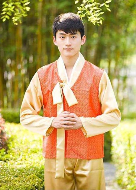 Hanbok nam vàng cam