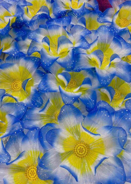 Hoa múa cầm tay màu vàng xanh dương dạ quang cỡ lớn