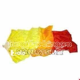 Quạt rũ / Quạt múa lụa dài 140 cm màu đỏ cam vàng