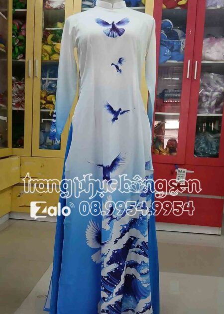 Trang phục áo dài múa văn nghệ múa hát sử ca - chim bồ câu