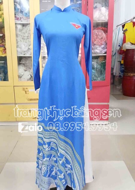 Trang phục áo dài múa văn nghệ múa hát sử ca trống đồng - áo dài Đoàn