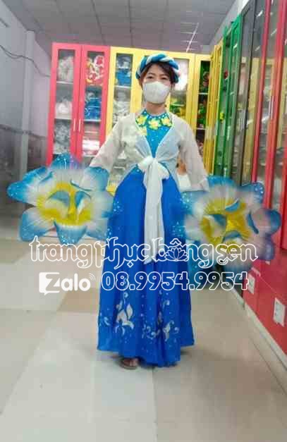 Trang phục đầm múa tứ thân hoa vàng