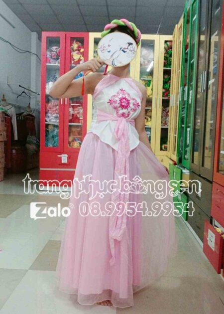 Trang phục đầm múa tứ thân hồng