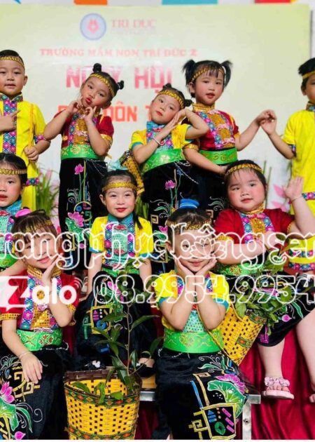 Trang phục dân tộc Thái trẻ em mầm non nam nữ