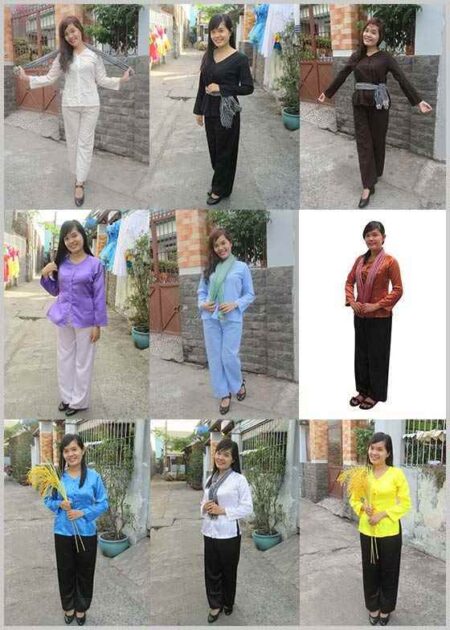 Áo bà ba nữ kate trơn 1 màu