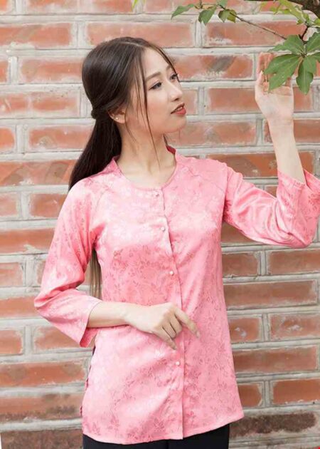 Áo bà ba nữ màu cam đào