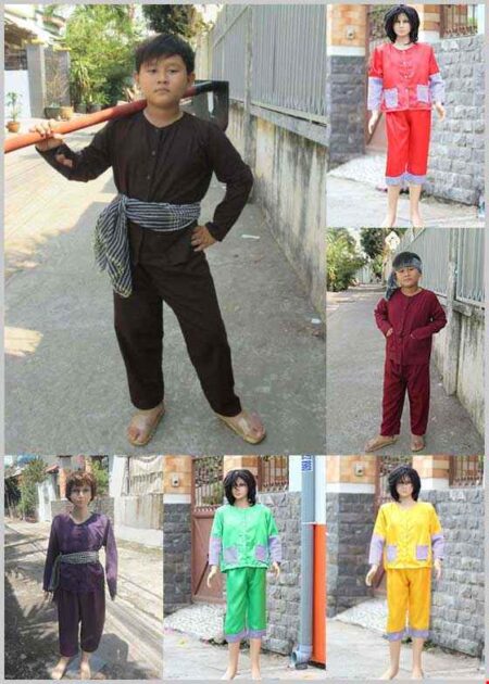 Áo bà ba trẻ em kate trơn 1 màu