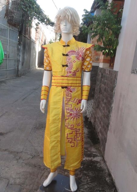 Áo dài nam múa hát sử ca, Âu Lạc, quê hương đất nước, đánh trống, múa võ màu vàng