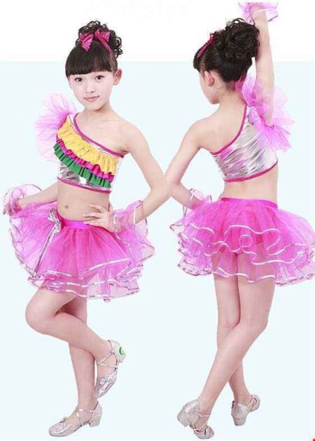 Áo váy nhảy hiện đại trẻ em màu vàng