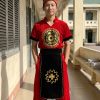 Trang phục Âu Lạc nam nhung đỏ có tay