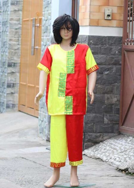 Bà ba đồng dao lớn vẽ đỏ - vàng