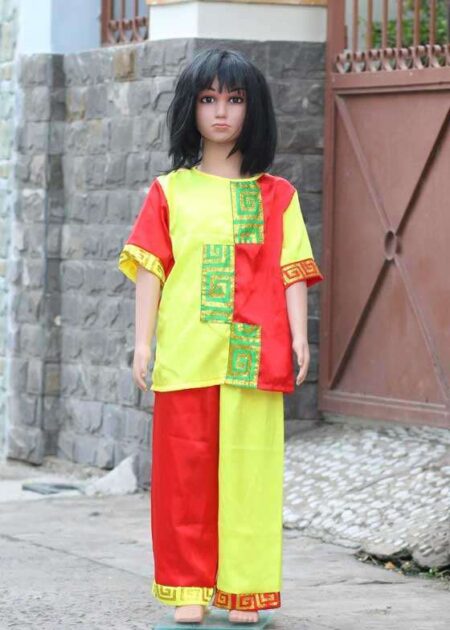 Bà ba đồng dao mầm non vẽ đỏ - vàng