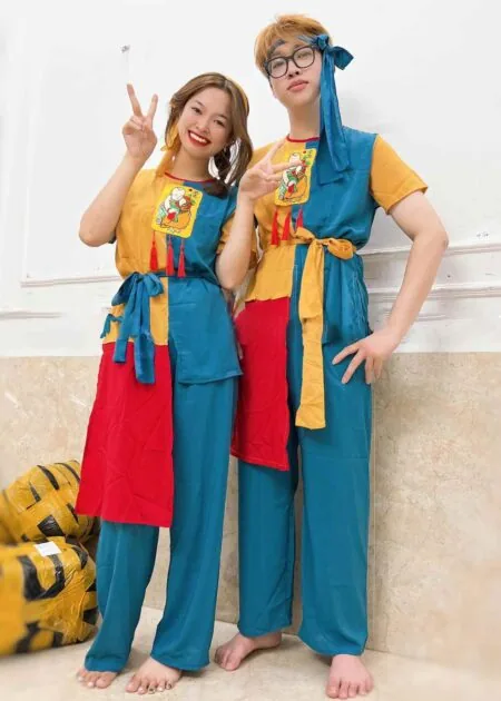 Bà ba đồng dao tranh Đông Hồ người lớn