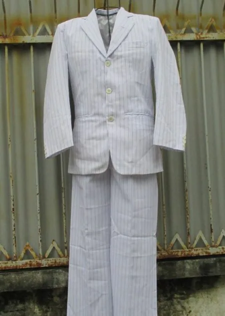 Bộ áo vest nam sọc trắng