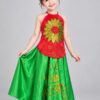 Yếm mầm non phun hoa hướng dương màu đỏ