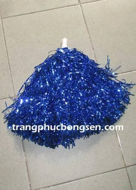 Bùm bum (bông tua) cổ động màu xanh biển