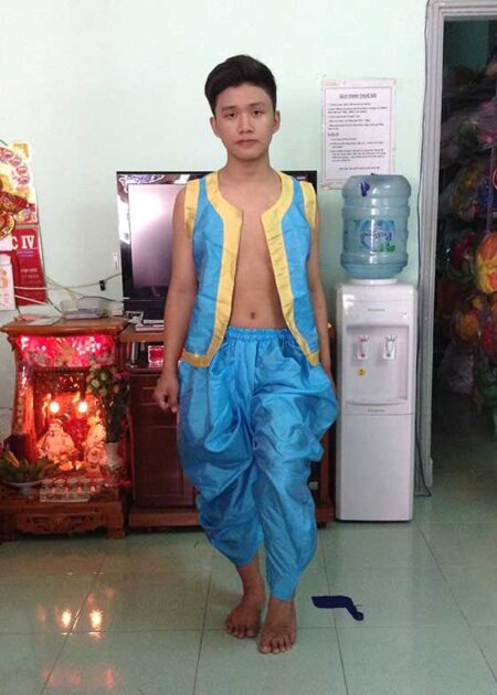 Đồ Alibaba nam màu xanh ngọc