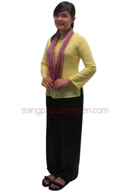 Đồ bà ba chiffon màu vàng