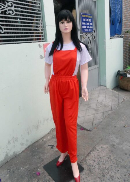 Đồ công nhân yếm màu cam