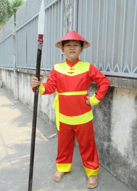 Đồ lính Tây Sơn trẻ em đỏ