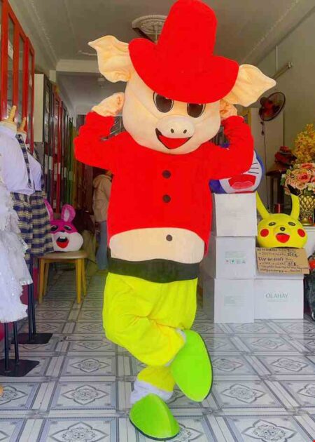 Trang phục Mascot heo cao bồi
