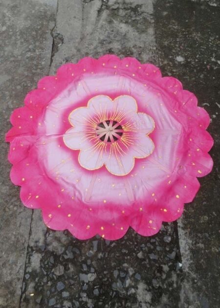 Quạt múa 360 độ màu hồng