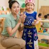 Trang phục Âu Lạc trẻ em xanh bích sát nách đai nhiều tà