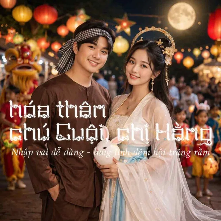 cho thuê trang phục chú cuội, chị Hằng tại TPHCM