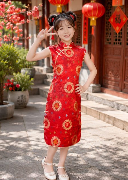 Trang phục Sườn Xám Trung Quốc trẻ em