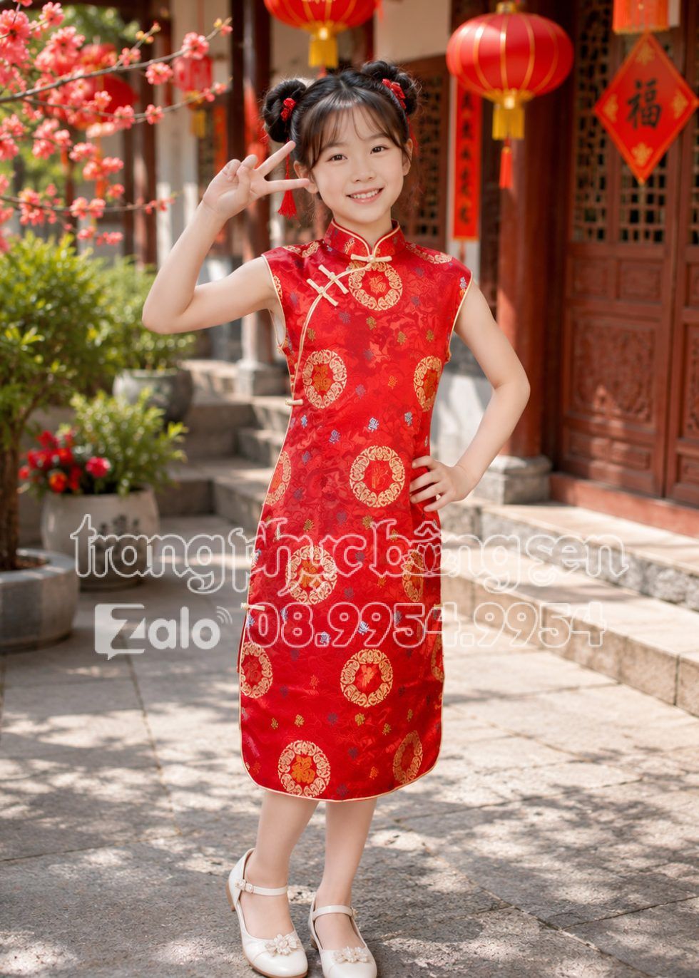 Trang phục Sườn Xám Trung Quốc trẻ em