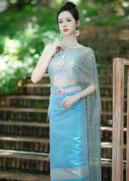 Trang phục truyền thống Thái Lan nữ xanh ngọc