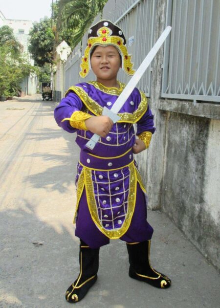Trang phục tướng quân trẻ em màu tím
