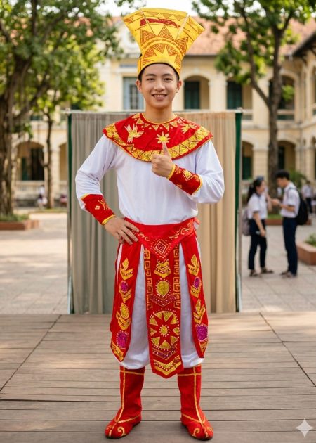 Trang phục Vua / Tướng Âu Lạc đỏ