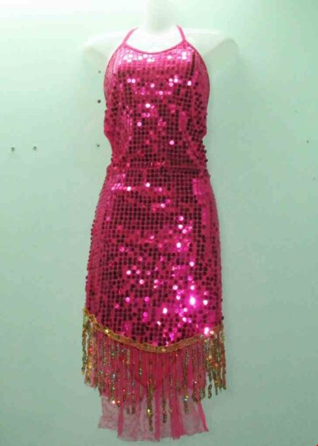 Váy khiêu vũ kim sa hồng