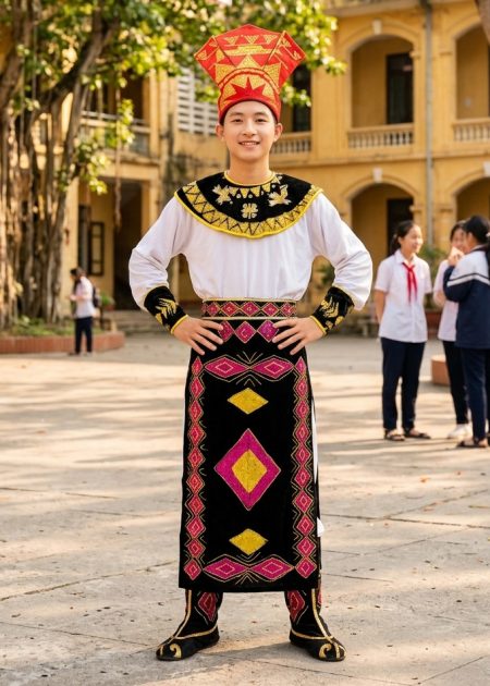 Trang phục Vua / tướng Âu Lạc đen