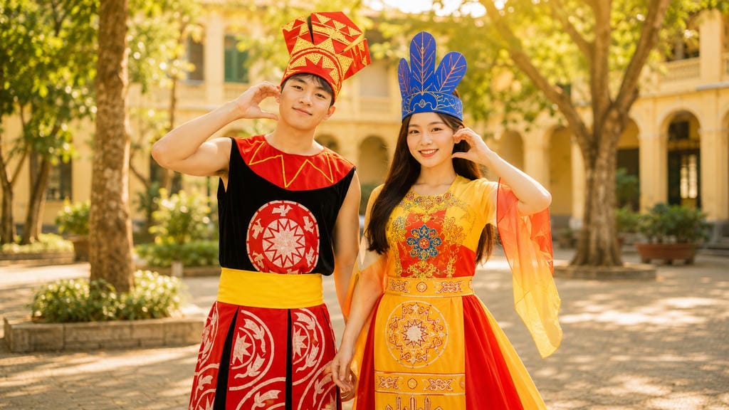 Cho thuê trang phục Âu Lạc tại tphcm