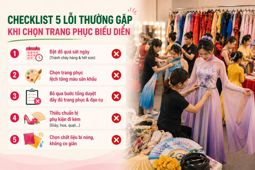 5 Lỗi thường gặp khi chọn thuê trang phục biểu diễn