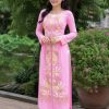 Áo dài biểu diễn vẽ kim tuyến nữ
