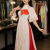 Áo dài biểu diễn nữ hoa sen trống đồng múa hát sử ca