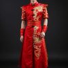 Áo dài nam múa hát sử ca, Âu Lạc, quê hương đất nước, đánh trống, múa võ màu đỏ