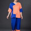 Bà ba đồng dao lớn dây kéo cam - xanh dương