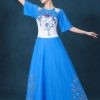 Đầm múa đương đại xanh, thân trắng